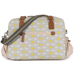 Τσάντα αλλαγής not so plain jane  garden birds  Pink Lining