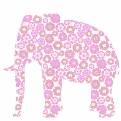 Ταπετσαρία Παιδική Ροζ Ελέφαντας Inke