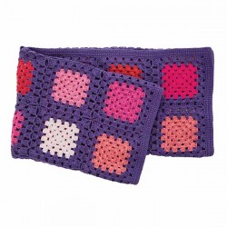 Πλεκτό Κουβερτάκι Για Μωρό Square Lilac Sebra