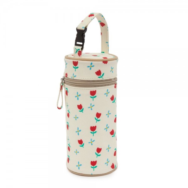 Ισοθερμική Θήκη Για Το Μπουκάλι Tulips And Forget Me Nots Pink Lining