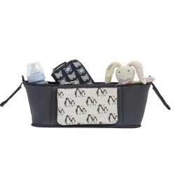 Stroller Organiser Penguin Love Pink Lining
