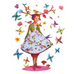 Djeco Αυτοκόλλητα τοίχου 'η Ροζυ το δεντρο'