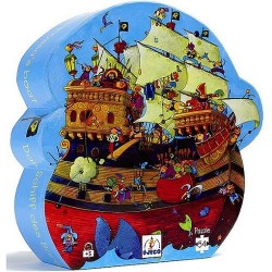 Djeco Πάζλ από χονδρό χαρτόνι κουτί παιχνίδι 'Πειρατικό