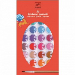 Djeco Σχεδίων νερομπογιές με 36 χρώματα