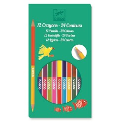 Djeco ξυλομπογιές διπλές 24 χρώματα