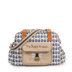 Τσάντα αλλαγής The bee's knees navy apples and Pears Pink Lining 