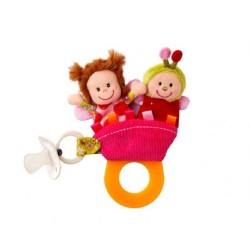 Υφασμάτινη κουδουνίστρα με κρίκο οδοντοφυίας  Λίζ  Lilliputiens