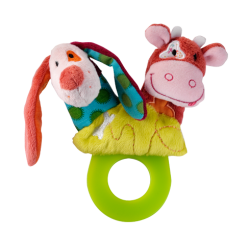 Υφασμάτινη κουδουνίστρα με κρίκο οδοντοφυίας  Τζέφ  Lilliputiens