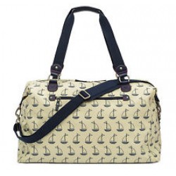 Τσάντα ταξιδιού bridget holdall navy and cream boats Pink Lining